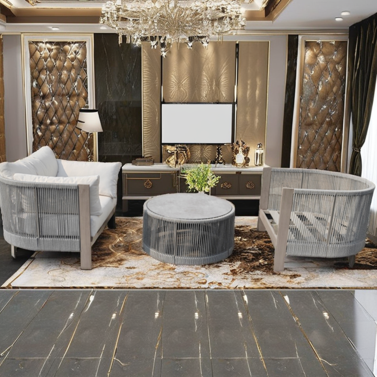 Wholesale HL-3S-25019 Modern Commercial Garden Sofa Set for luxury resorts