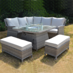 Rattan Dining Sets with Fire Pits