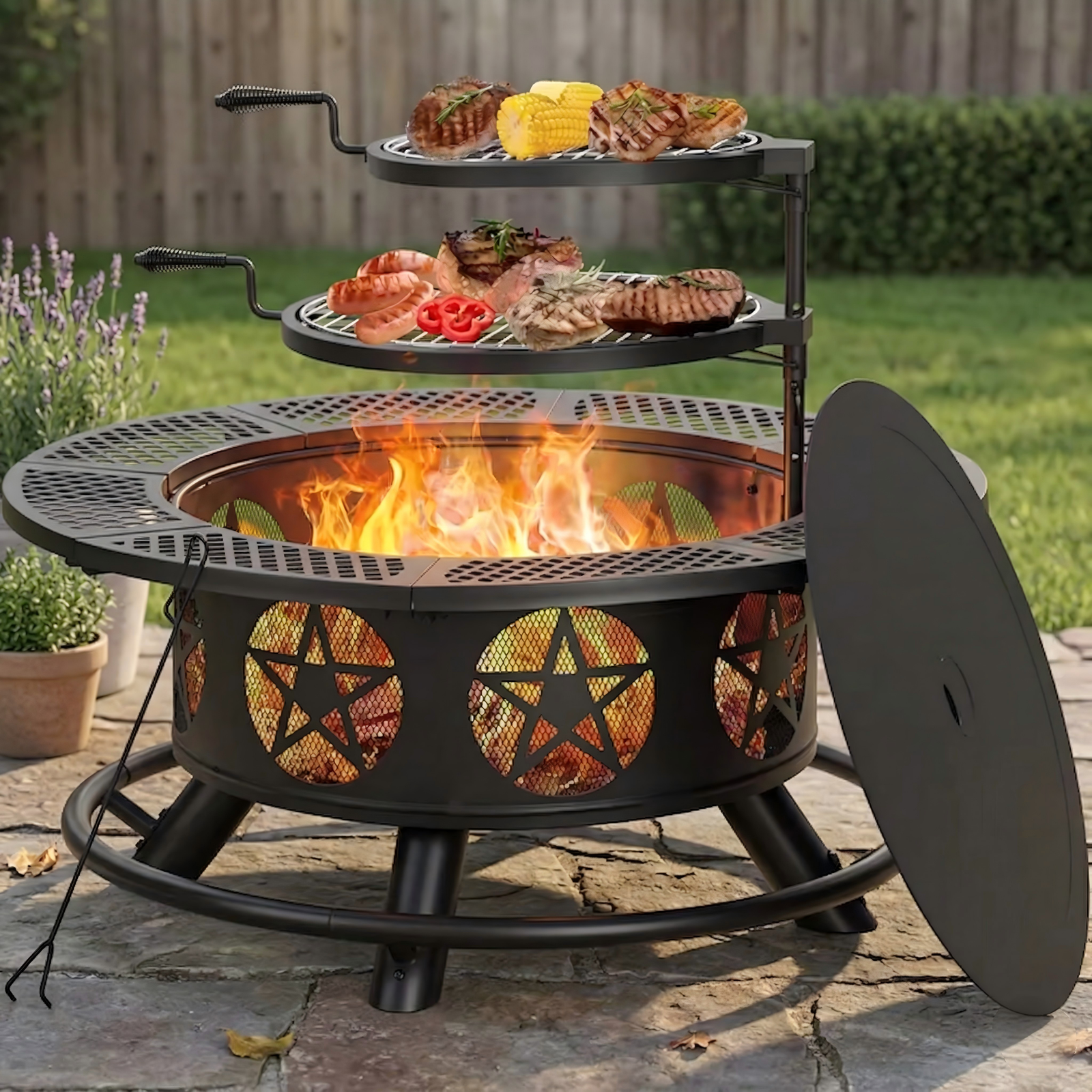 Outdoor Fire Pit feature