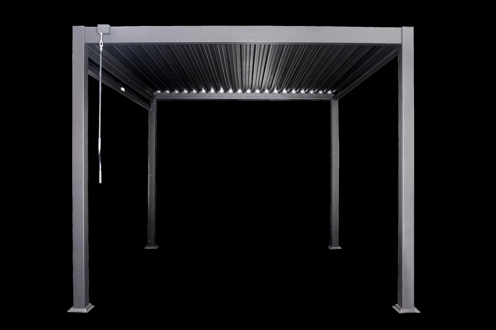 Aluminum louvered pergola XY-CG-23019-EA 3x3m with LED lighting wholesale manufacturer