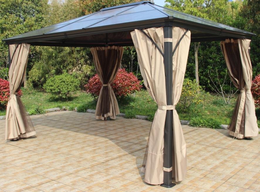 PC top gazebo XY-CG-15016 3x3m wholesale manufacturer polycarbonate roof