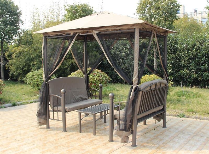 Swing gazebo XY-CG-16012 wholesale manufacturer compact design outdoor shade