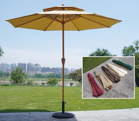 Commercial center pole crank patio umbrella wholesale for restaurant dining areas