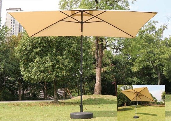 Square commercial patio umbrella wholesale 2x3M for coordinated dining area shade
