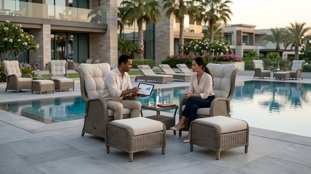 hotel terrace furniture phased delivery plan