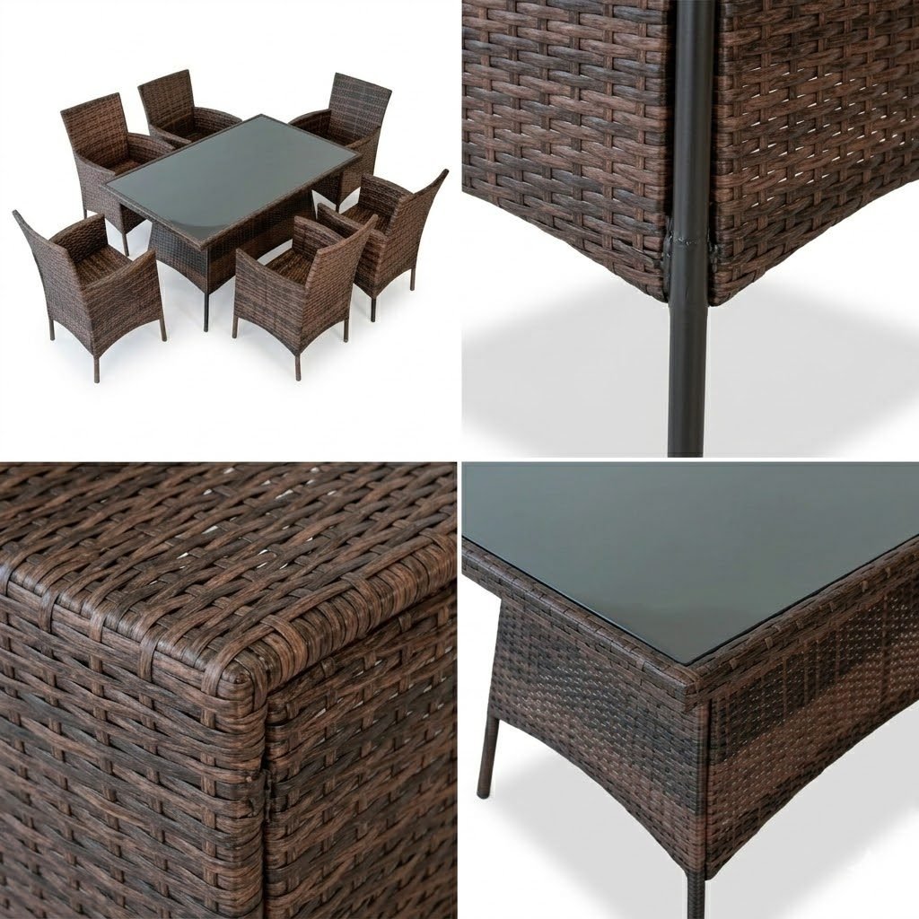 rattan dining fire pit table specification